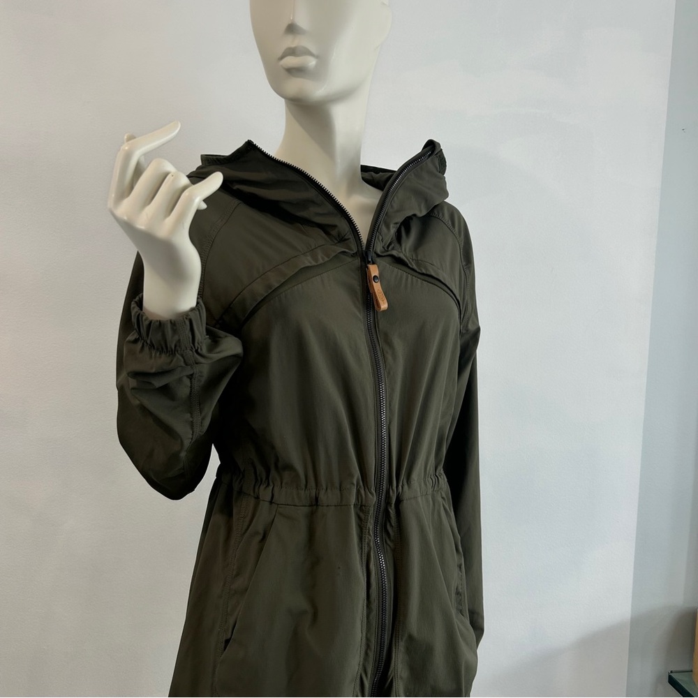 Dark green Indygena rain jacket